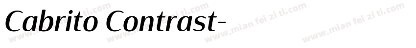 Cabrito Contrast字体转换